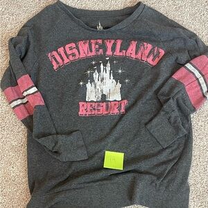 Disney Gray and Pink Disneyland Resort Sweatshirt